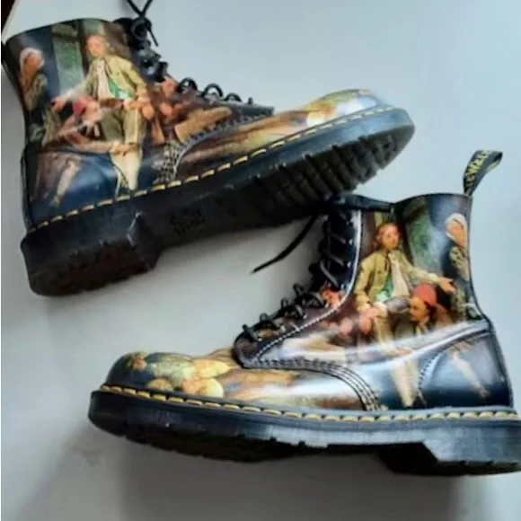Dr Martens 1460 Pascal Hogarth Renaissance I Museum Collection UK 11 US 12  Multi